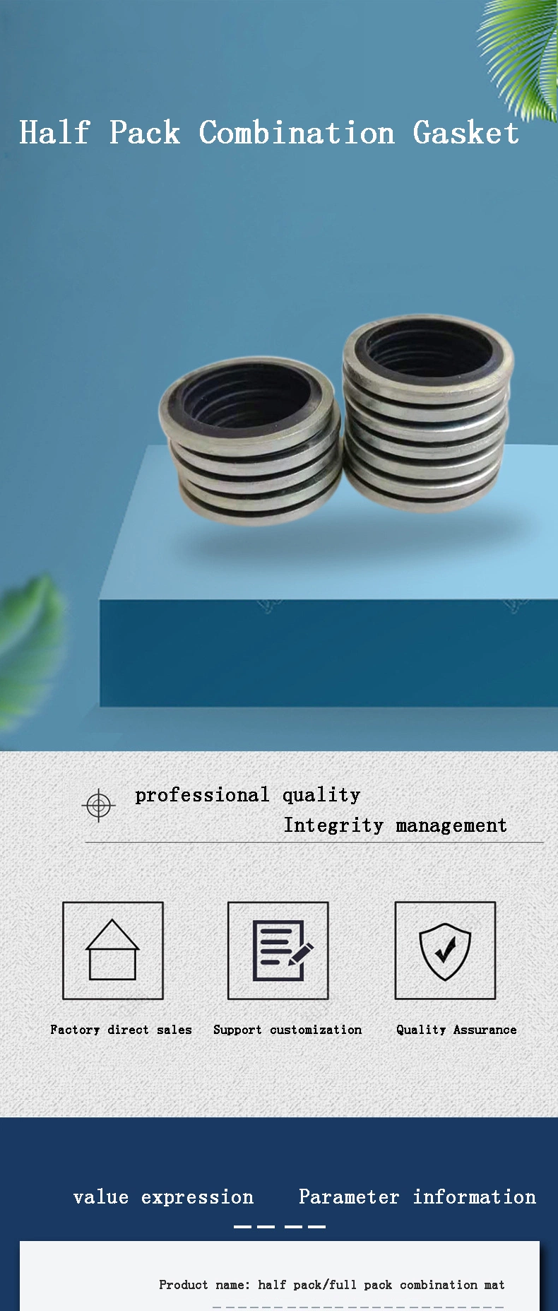 OEM Seal M12 فولاد کربن نایتریل لاستیک گاسکت بسته بندی شوینده های بسته بندی 0